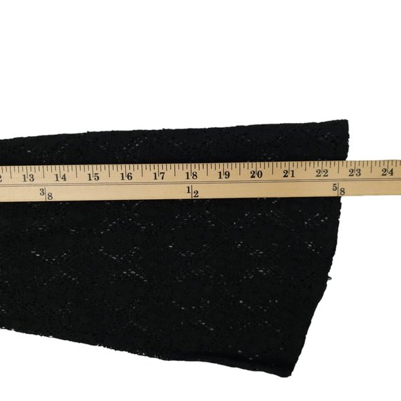 Flying Tomato Aztec Boho Tunic Top Mini Dress Long Bell Sleeve Sz M Black Lace - Picture 5 of 16